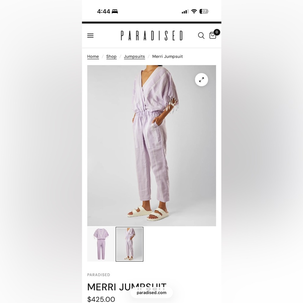 Paradised Merri Jumpsuit Small NWT